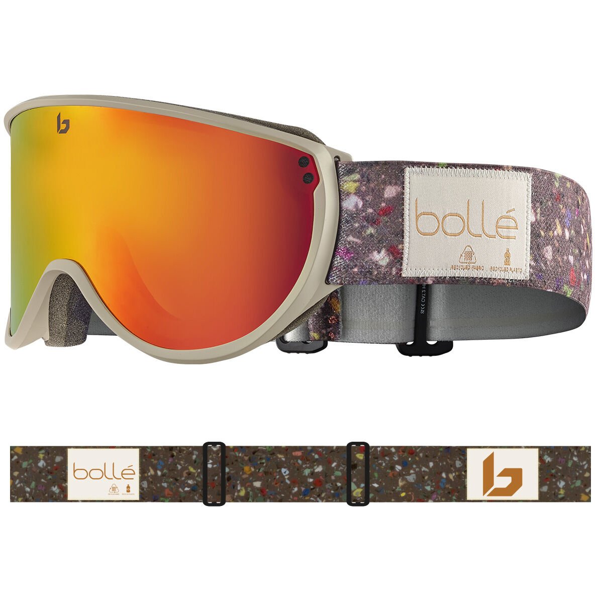 Bollé BLANCA Ski Goggles Oatmeal Matte | UMZXJS149