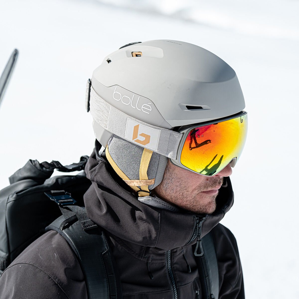 Bollé ECO RYFT PURE MIPS Ski Helmets Oatmeal Matte | OQWKGM293