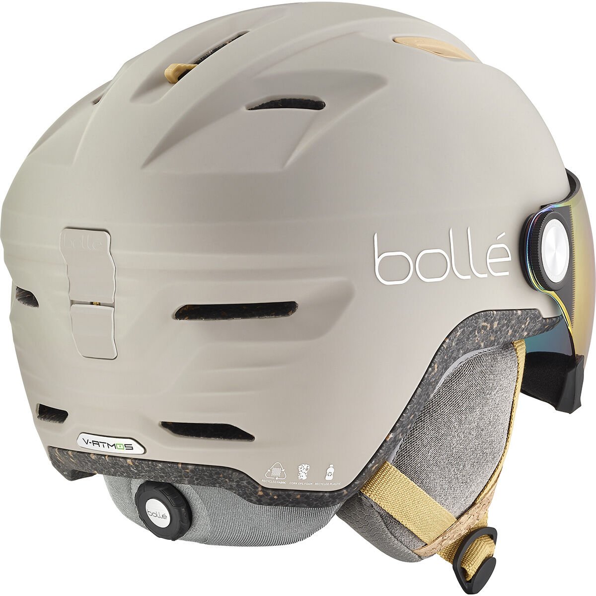 Bollé ECO V-ATMOS Ski Helmets Oatmeal Matte | ARUWNO903