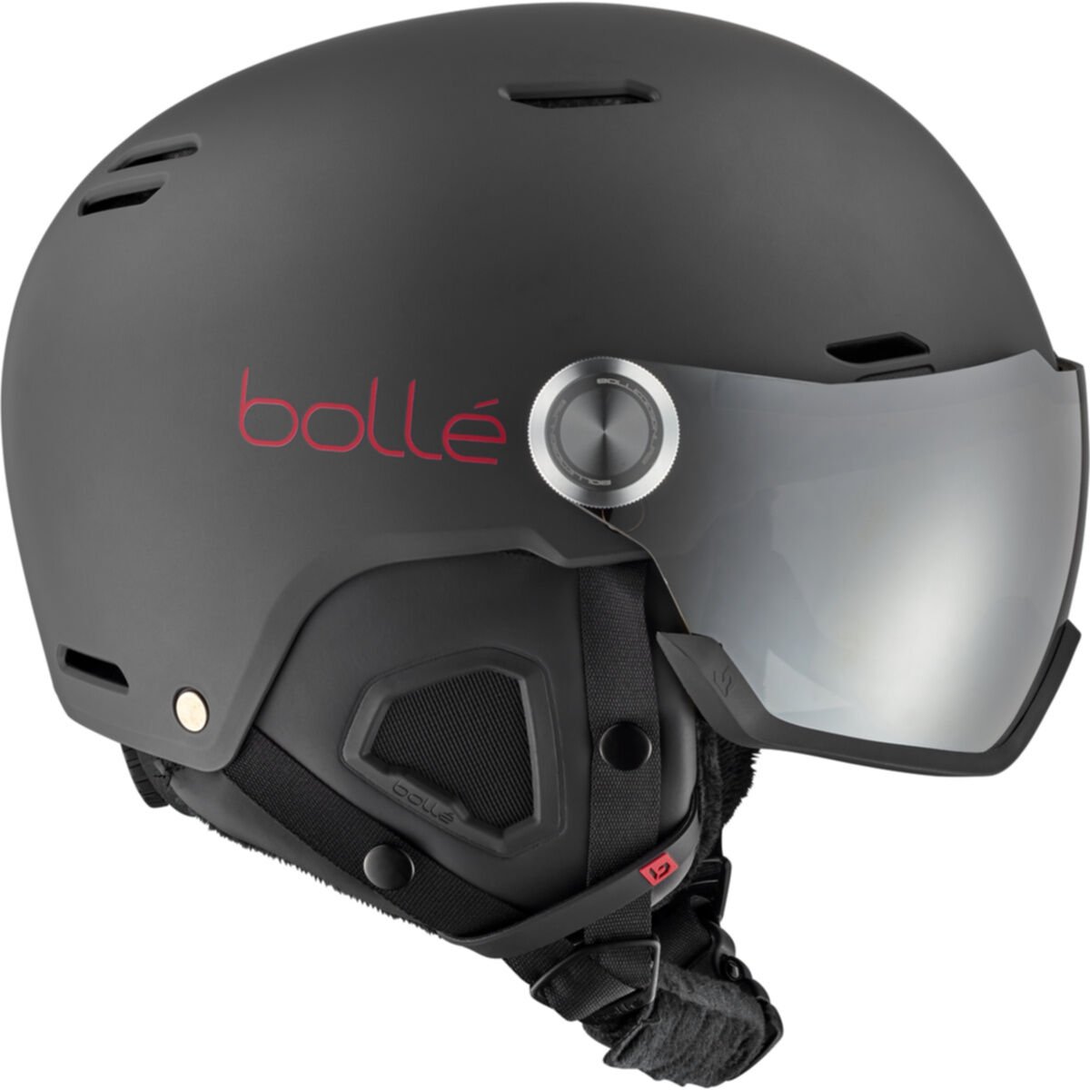 Bollé MIGHT VISOR Ski Helmets Titanium Rood | CMUHBI583