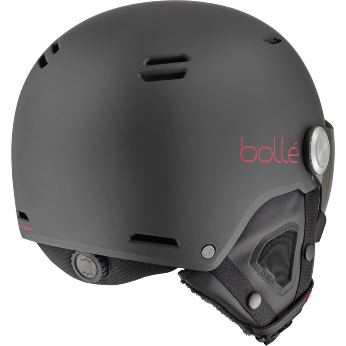 Bollé MIGHT VISOR Ski Helmets Titanium Rood | CMUHBI583