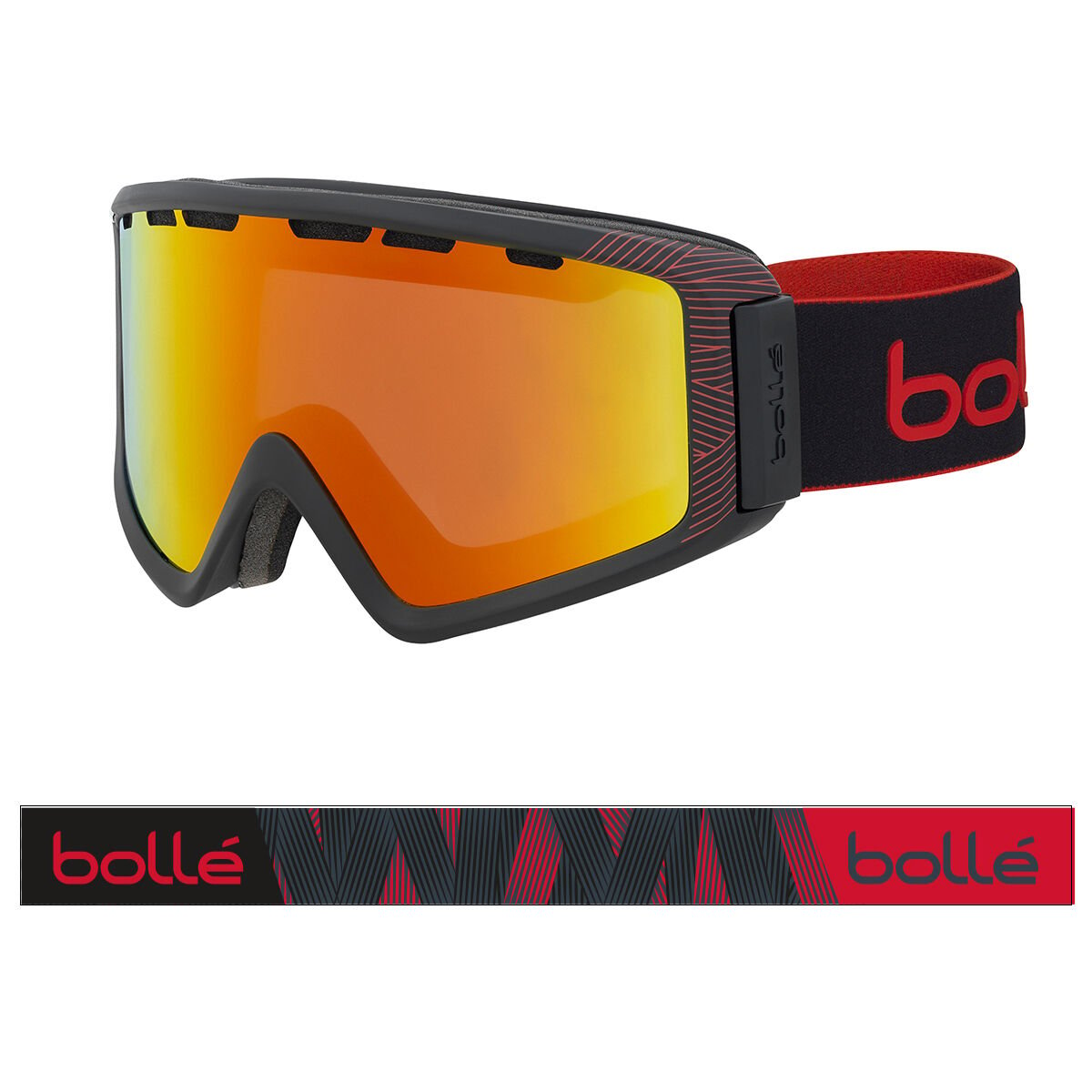 Bollé Z5 OTG Ski Goggles Zwart Rood | LYGNKE163